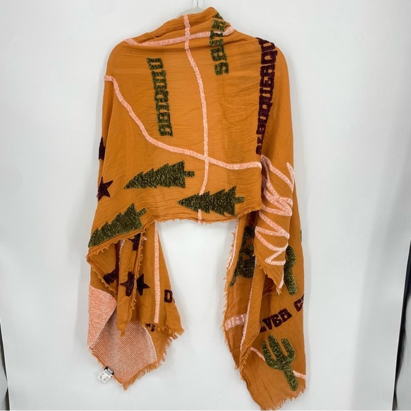 MADEWELL New Mexico Map Chenille Scarf k1371 bittersweet orange - Picture 7 of 7